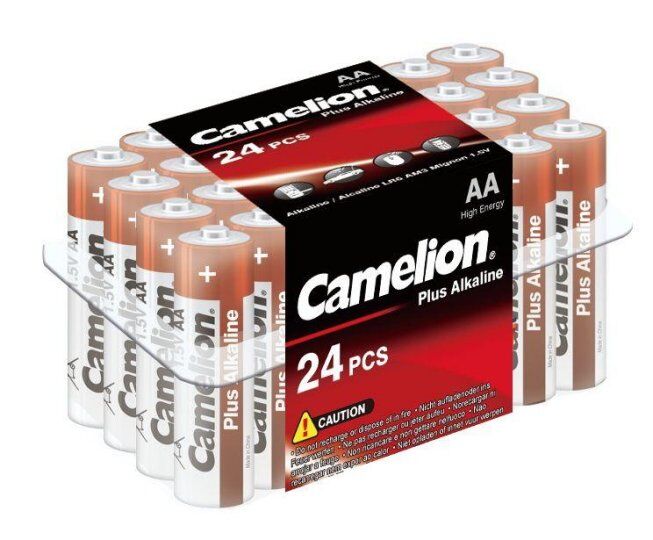 Батарейки Camelion Элемент питания алкалиновый AA/LR6 1.5В Plus Alkaline LR6-PB24 (уп.24шт)