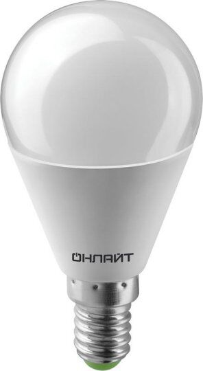 Лампы светодиодные ОНЛАЙТ Лампа светодиодная 71 624 OLL-G45-8-230-2.7K-E14 8Вт шар 2700К тепл. бел. E14 560лм 176-264В