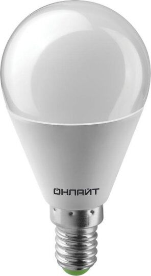 Лампы светодиодные ОНЛАЙТ Лампа светодиодная 71 625 OLL-G45-8-230-4K-E14 8Вт шар 4000К нейтр. бел. E14 600лм 176-264В