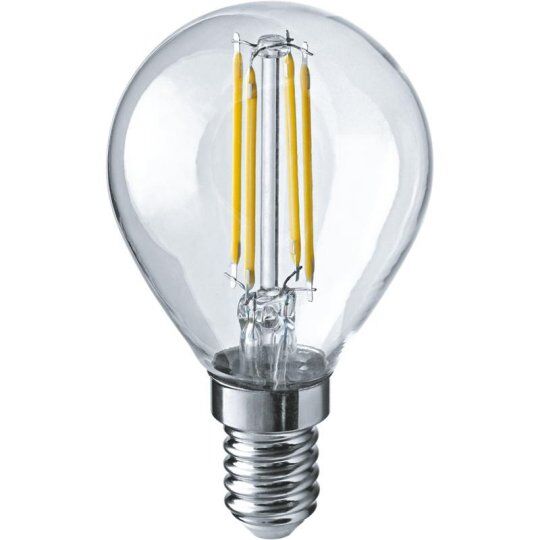 Лампы светодиодные ОНЛАЙТ Лампа светодиодная филаментная 80 889 OLL-F-G45-10-230-4K-E14 10Вт шар прозрачная 4000К нейтр.