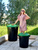 Уличный контейнер мусорный и бак для мусора круглый 50л с крышкой для сбора бытовых отходов, пластиковый #8
