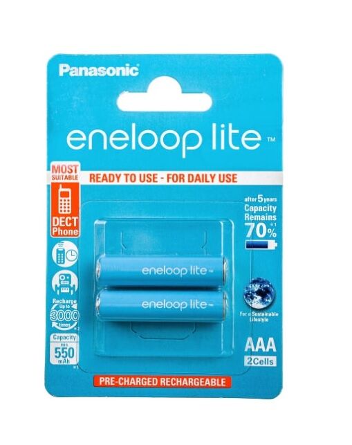 Аккумулятор AAA 1.2V, 550 mAh Ni-Mh Panasonic Eneloop Lite BL-2