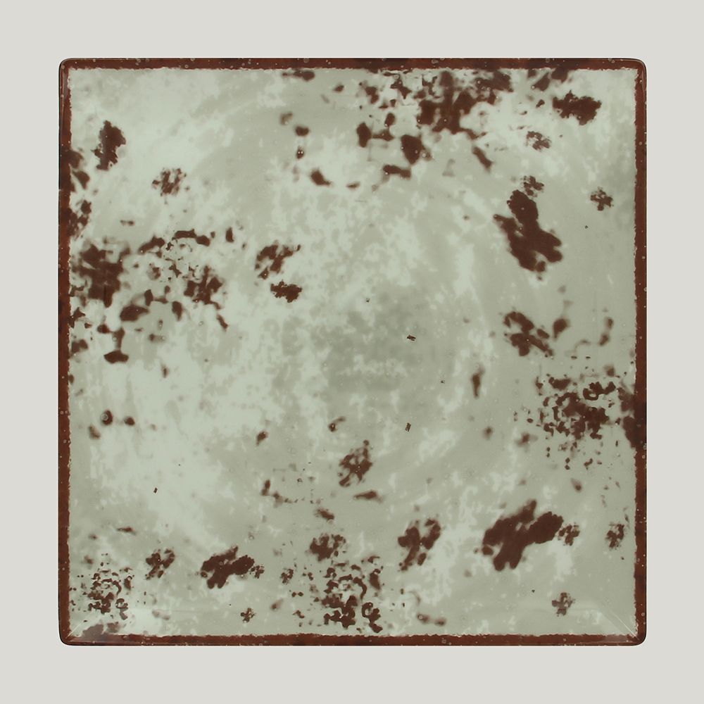 Тарелка RAK Porcelain Peppery квадратная 27х27 см, h 2,6 см, серый цвет
