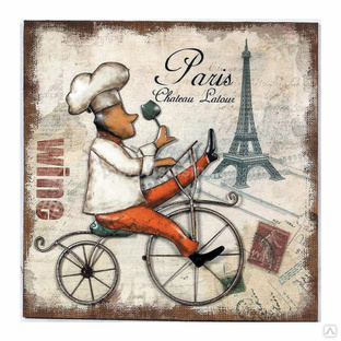 Картина "Paris" 50х50х4,5 см, P.L. Proff Cuisine 