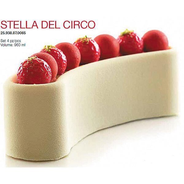 Форма кондитерская Silikomart STELLA DEL CIRCO, силикон, 28х6х7,1 см, 32х8 мм, Италия