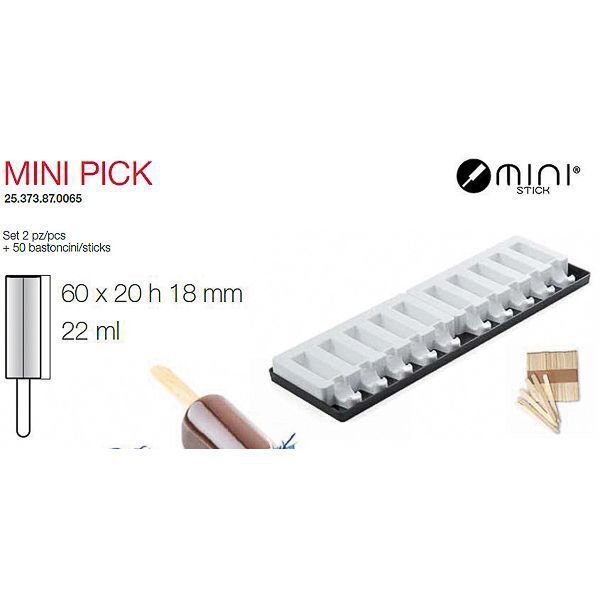 Форма кондитерская Silikomart MINI PICK, ячейки 6х2 см, h 1,8 см, силикон, Италия