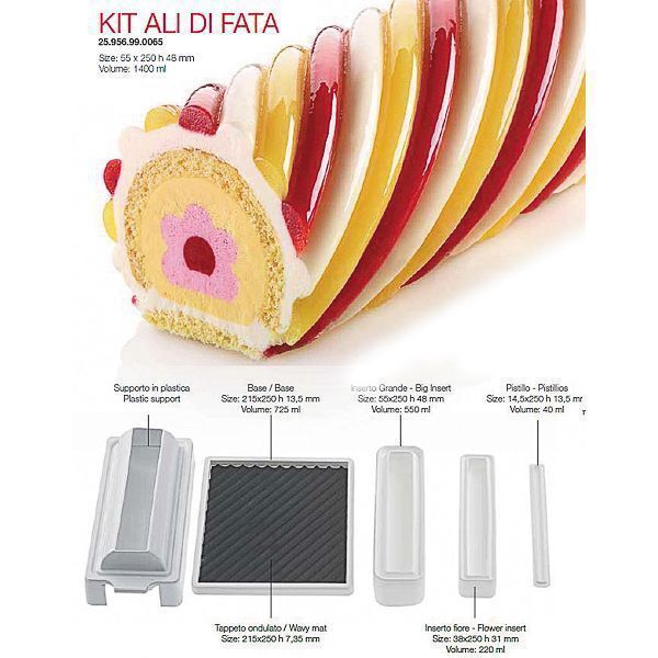 Форма кондитерская Silikomart KIT ALI DI FATA, силикон, 25х5,5 см, h 4,8 см, силикон