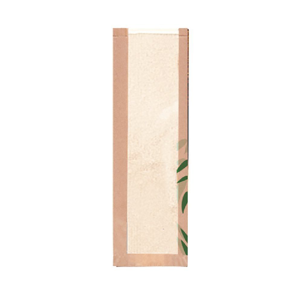 Пакет Feel Green для хлеба с окном 14+4х48 см, крафт-бумага, 250 шт/уп, Garcia de Pou