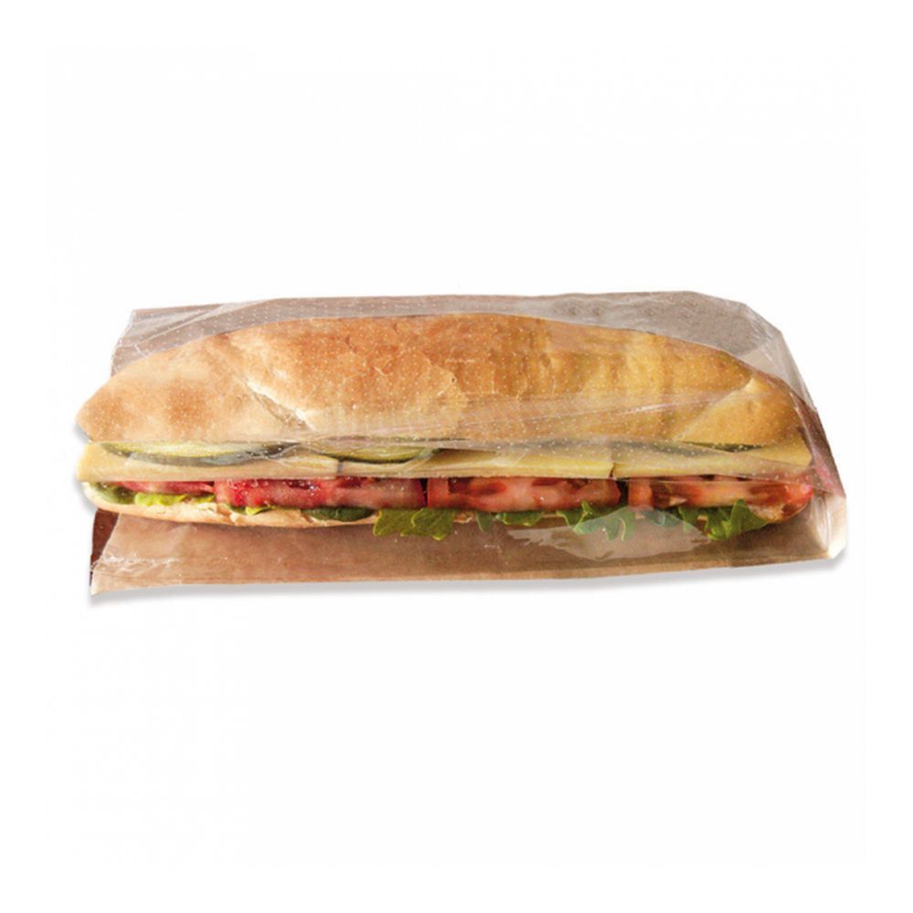 Пакет Panorama для сэндвича с окном 14+6х23 см, крафт-бумага, 250 шт/уп, Garcia de Pou