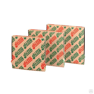 Коробка для пиццы белая, 40х40х3,5 см, гофрированный картон, 100 шт/уп, Garcia de Pou 