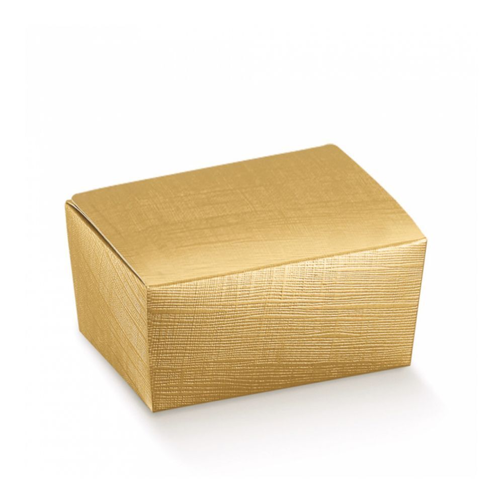 Коробка для кондитерских изделий, 375 г, золотая 12,5х8х5,5 см, картон, 100 шт/уп, Garcia de Pou