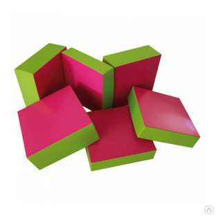 Коробка для кондитерских изделий 16х16 см, фуксия-зеленый, картон, 50 шт/уп, Garcia de Pou 
