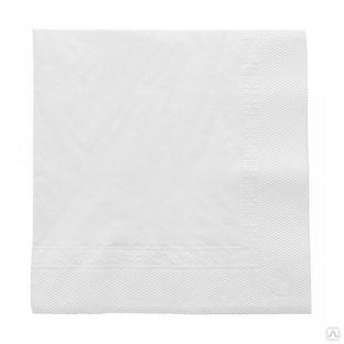 Салфетка бумажная двухслойная белая, 25х25 см, 100 шт, Garcia de Pou Испания 