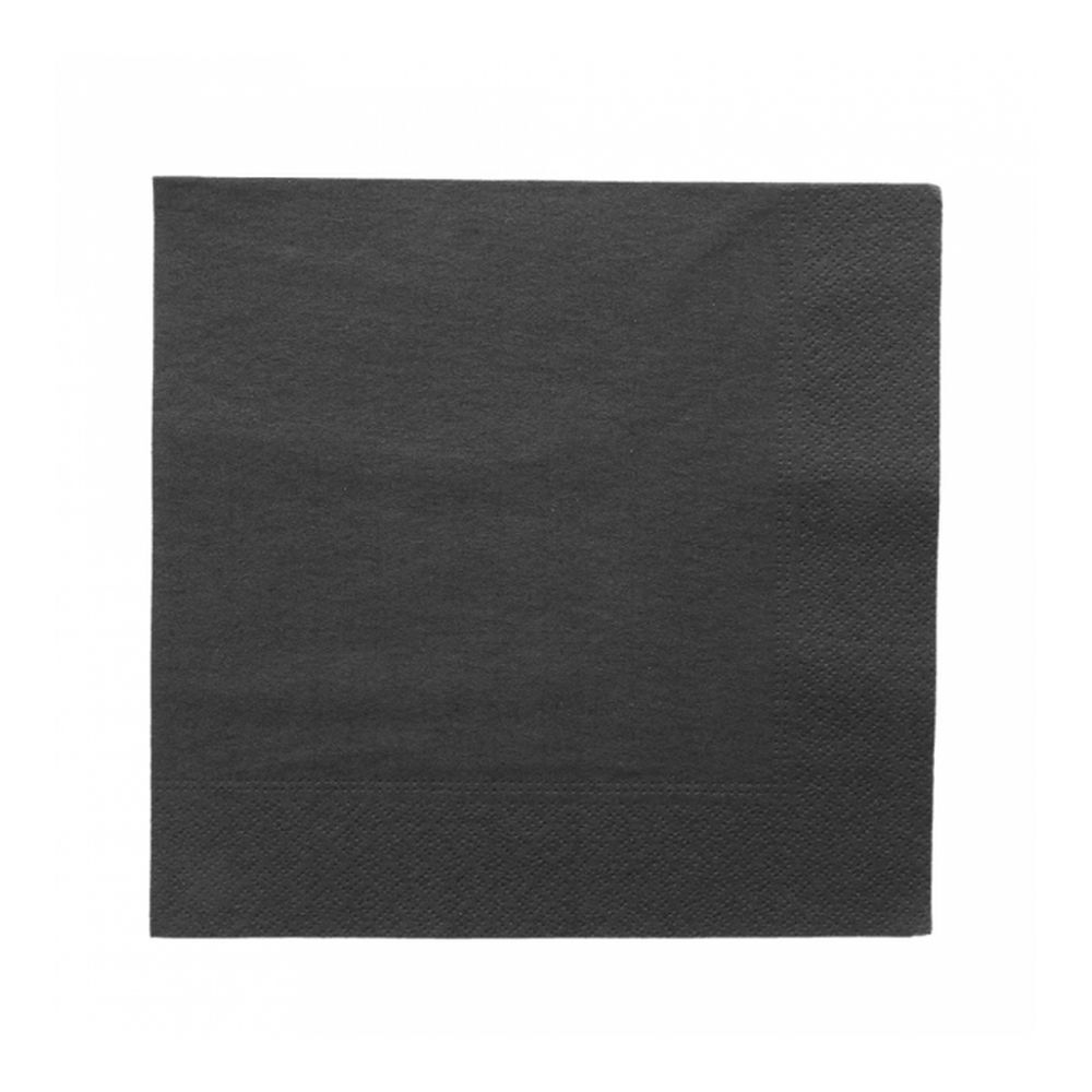 Салфетка бумажная двухслойная черная, 40х40 см, 100 шт, Garcia de Pou Испания