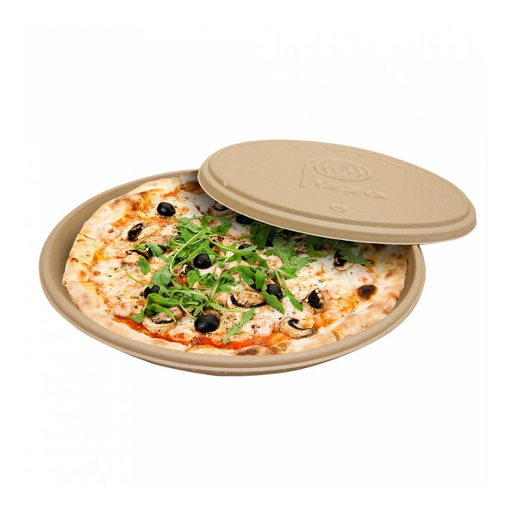 Коробка для пиццы Bionic 35,7х3,3 см, сахарный тростник, без крышки, Garcia de Pou (крышка арт 81211