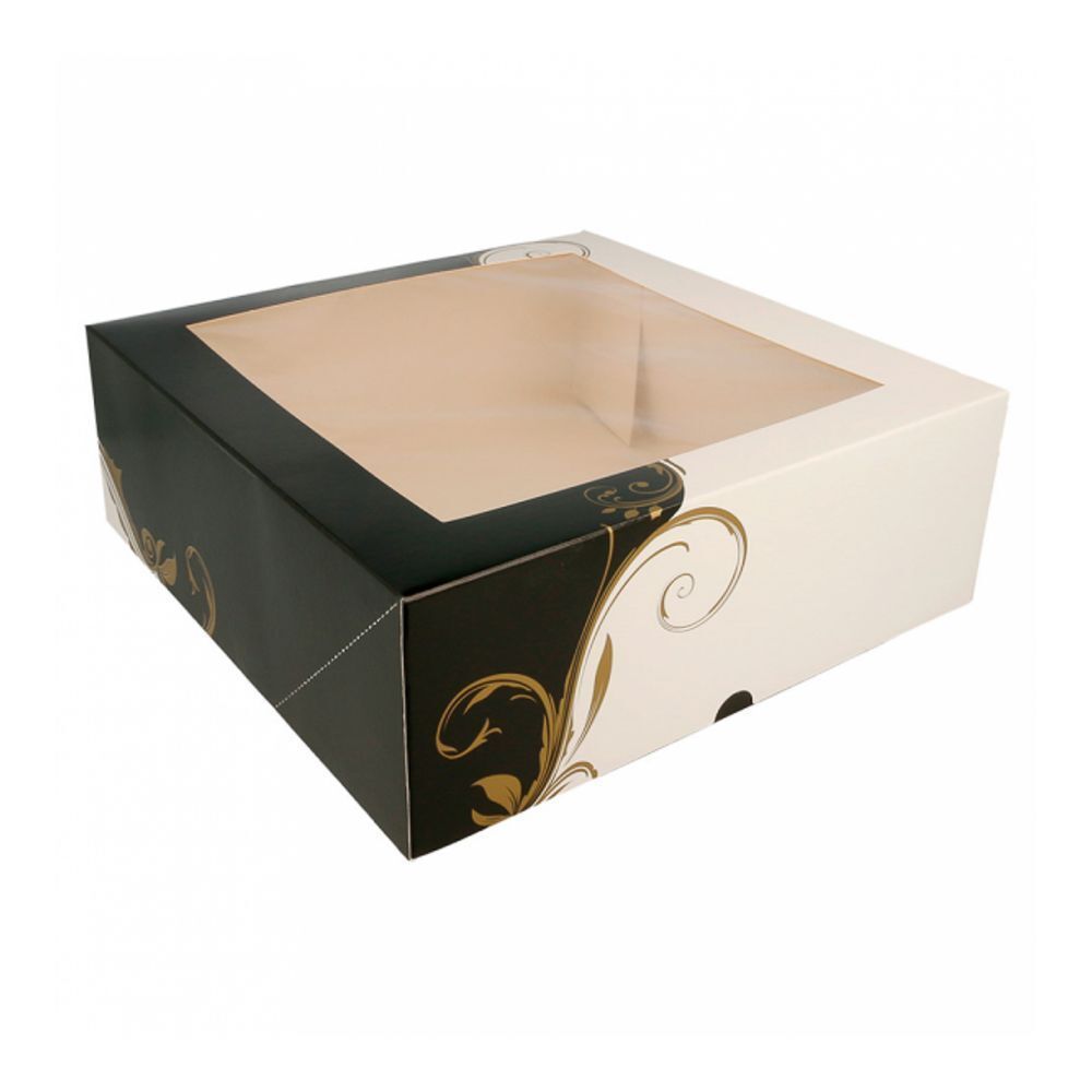 Коробка для торта с окном 28х28х10 см, белая, картон, Garcia de Pou Испания