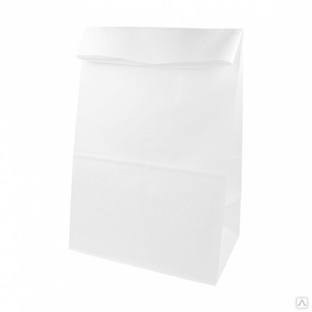 Пакет для покупок без ручек 22+14х37 см, белый, крафт-бумага, Garcia de Pou Испания 
