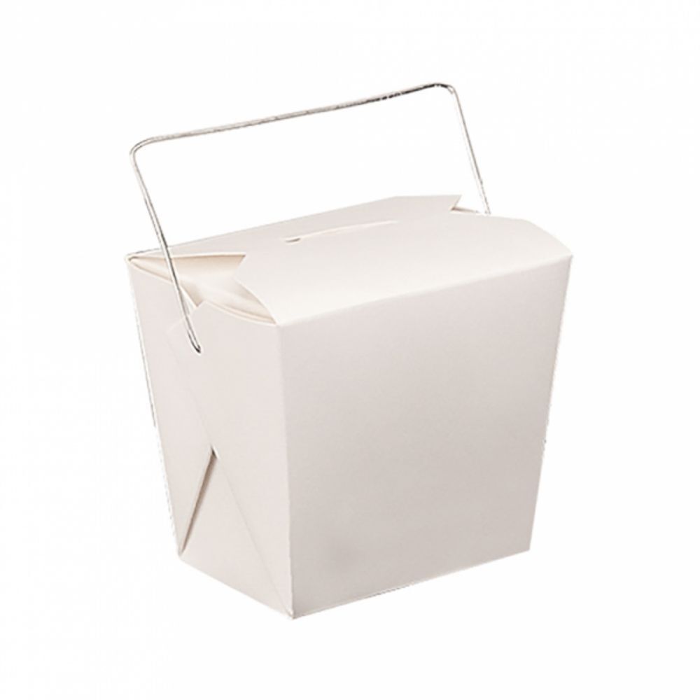 Коробка для лапши с ручками 480 мл белая, 7х5,5 см, 50 шт/уп, картон, Garcia de Pou