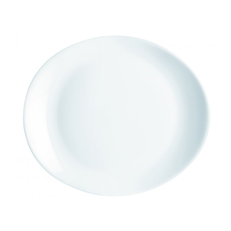 Блюдо для стейка Luminarc 30х26 см, стеклокерамика, белый цвет, ARC, Франция (/6/24)