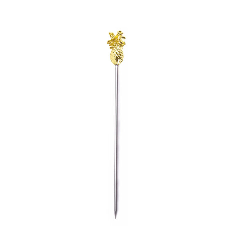 Шпажка барная, нержавеющая сталь, "Ананас», золотой цвет, (уп.10шт) P.L.- Barbossa