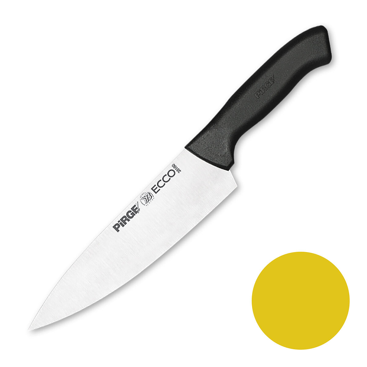 Нож поварской 19 см,желтая ручка Pirge PIRGE