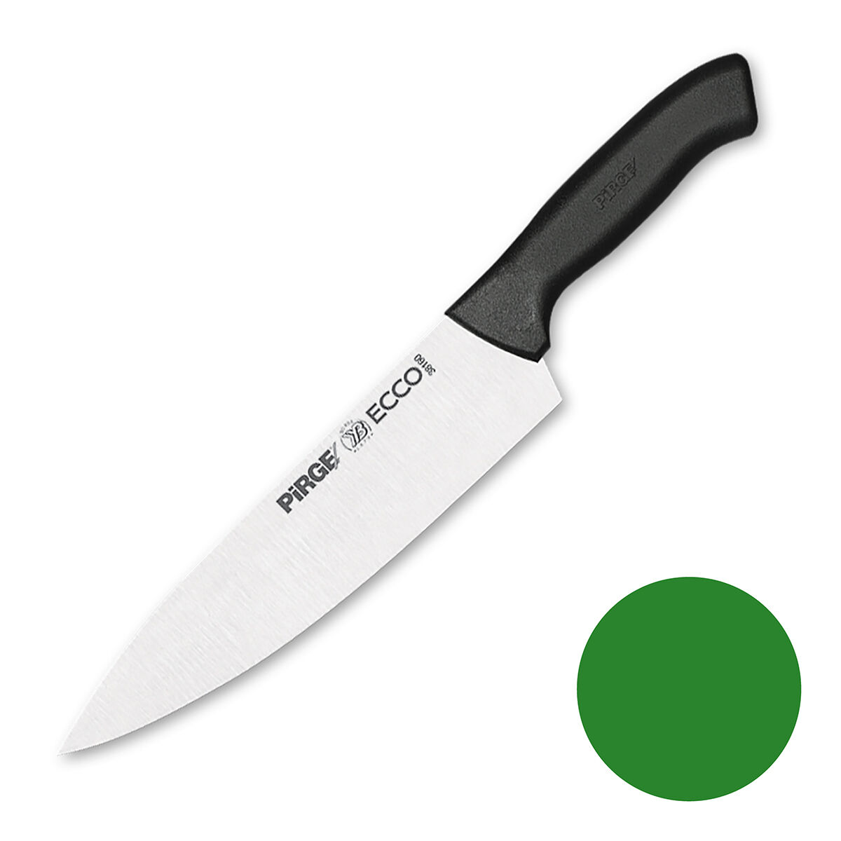 Нож поварской 21 см,зеленая ручка Pirge PIRGE