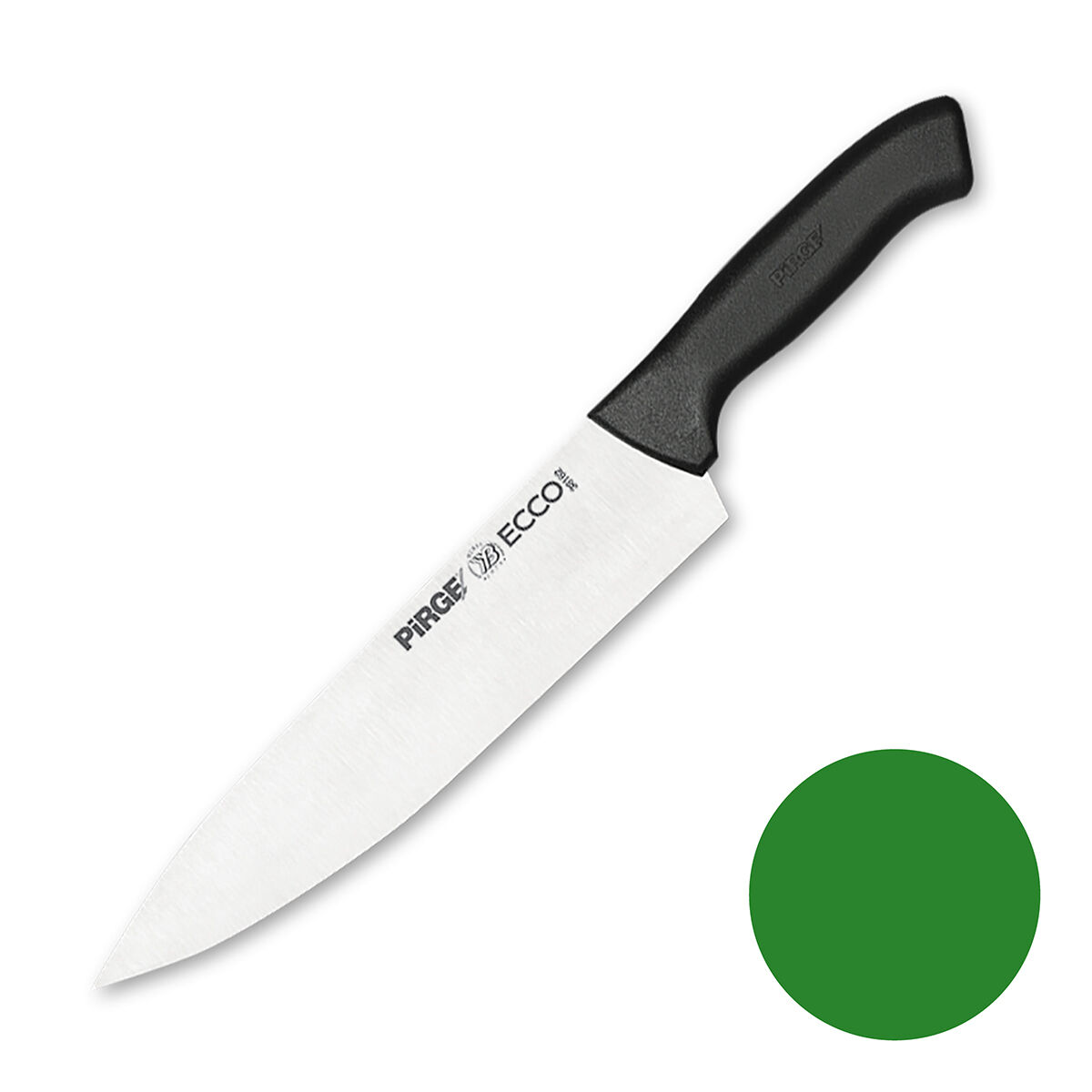 Нож поварской 23 см,зеленая ручка Pirge PIRGE