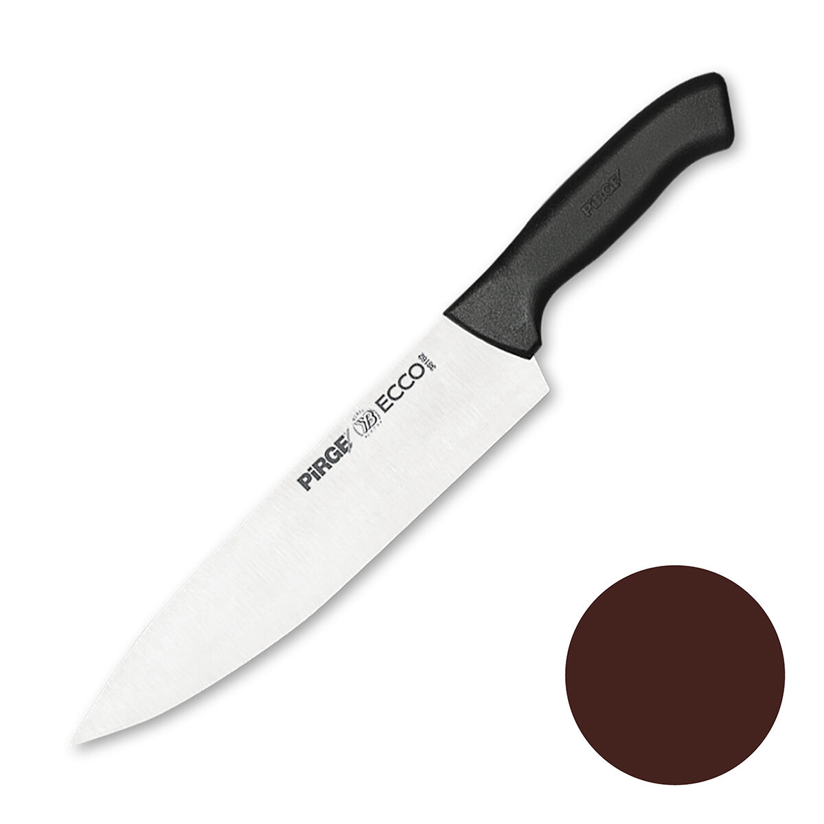 Нож поварской 25 см,коричневая ручка Pirge PIRGE