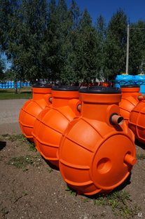 Емкость дренажная подземная полимерная 2500 литров для канализационных хозяйственно-бытовых сточных вод #1
