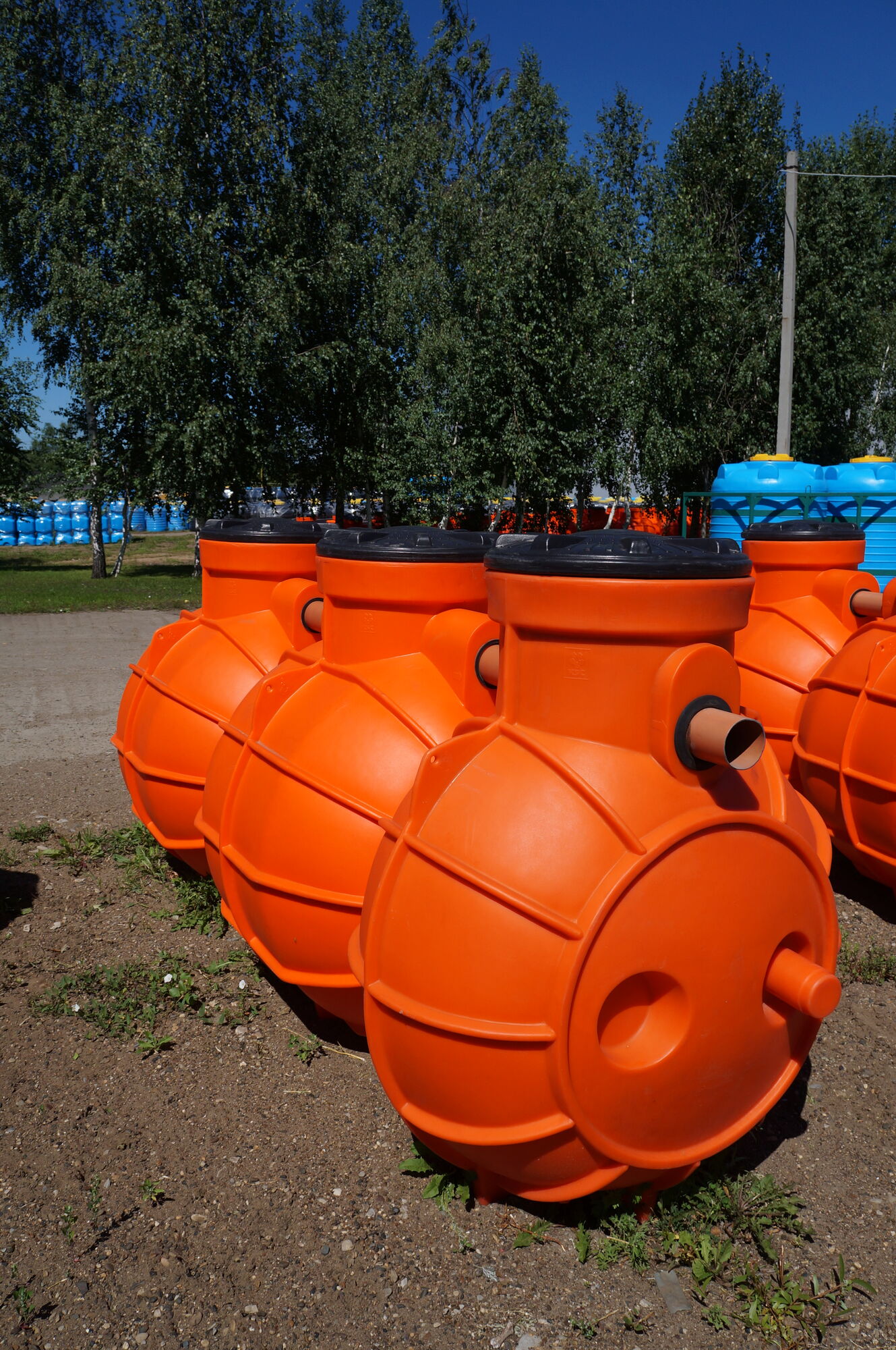 Емкость дренажная подземная полимерная 2500 литров для канализационных хозяйственно-бытовых сточных вод