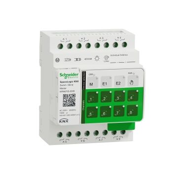 KNX для выключателей и жалюзи - 8 каналов 16А, основной модуль MTN6705-0008