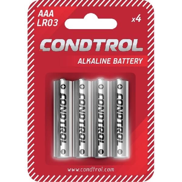 Батарейки щелочные Condtrol АAА LR03.