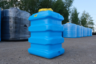 Бочка пластиковая прямоугольная 500 литров для водоснабжения, водоочистки #1