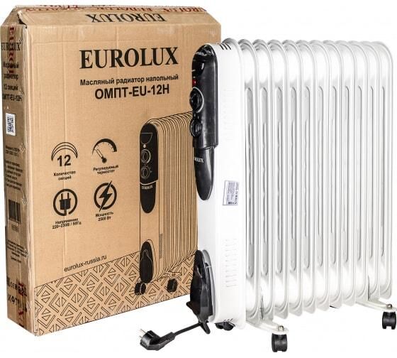 Радиатор электрич. 12 секц. масл. ОМПТ-EU-12Н 2.5 кВт Eurolux 67/3/20 EUROLUX
