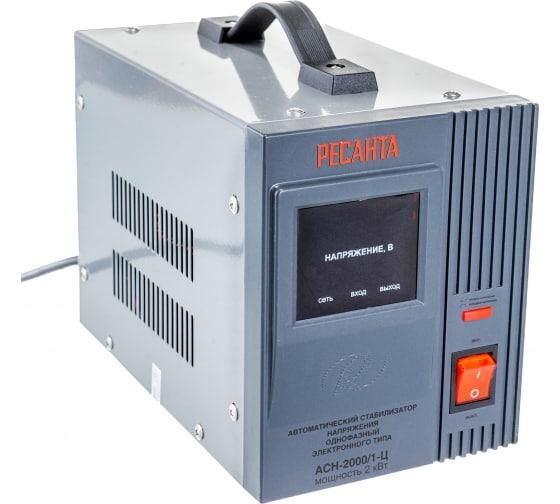 Стабилизатор напряжения АСН-2000/1-Ц 1ф 2 кВт IP20 релейный Ресанта 63/6/4