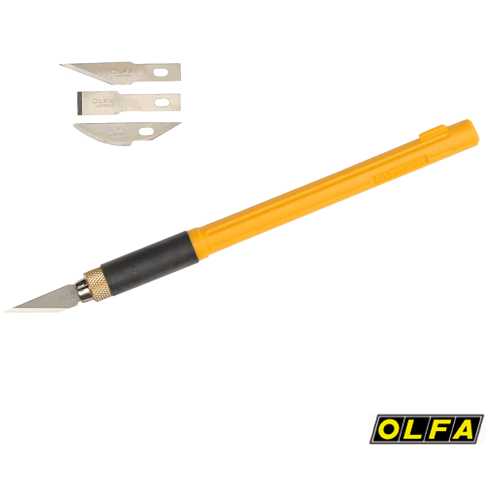 Нож перовой 6 мм "OLFA" набор 4шт