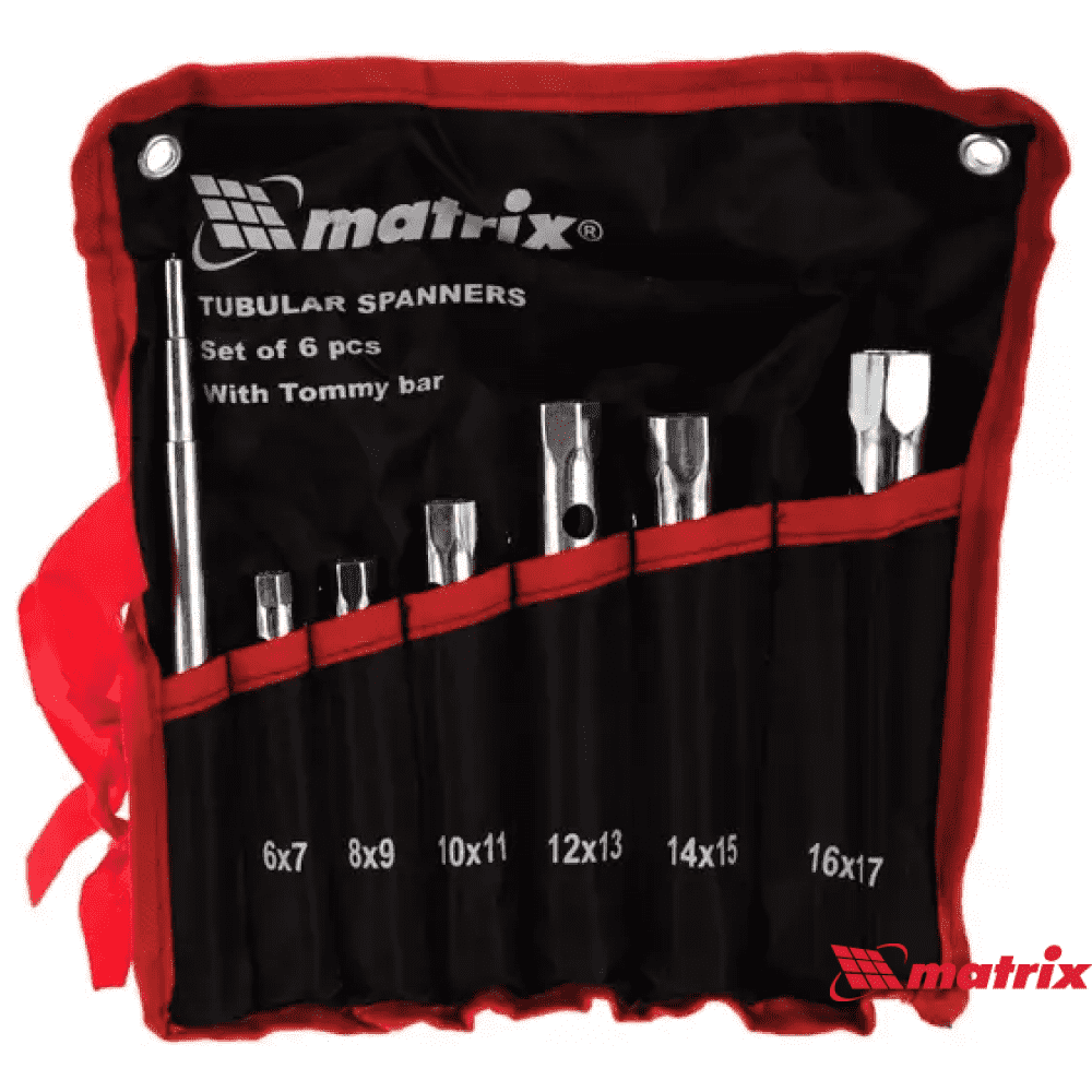 Набор ключей торцевых трубчатых "MATRIX" 6-17 мм 7шт с воротком