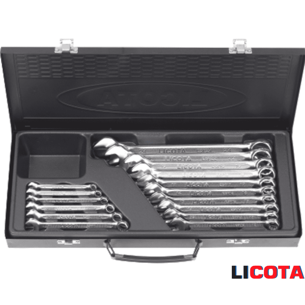 Набор ключей комбинированных Cr-V "LICOTA" 6-24 мм 16 предм. в метал. ящике