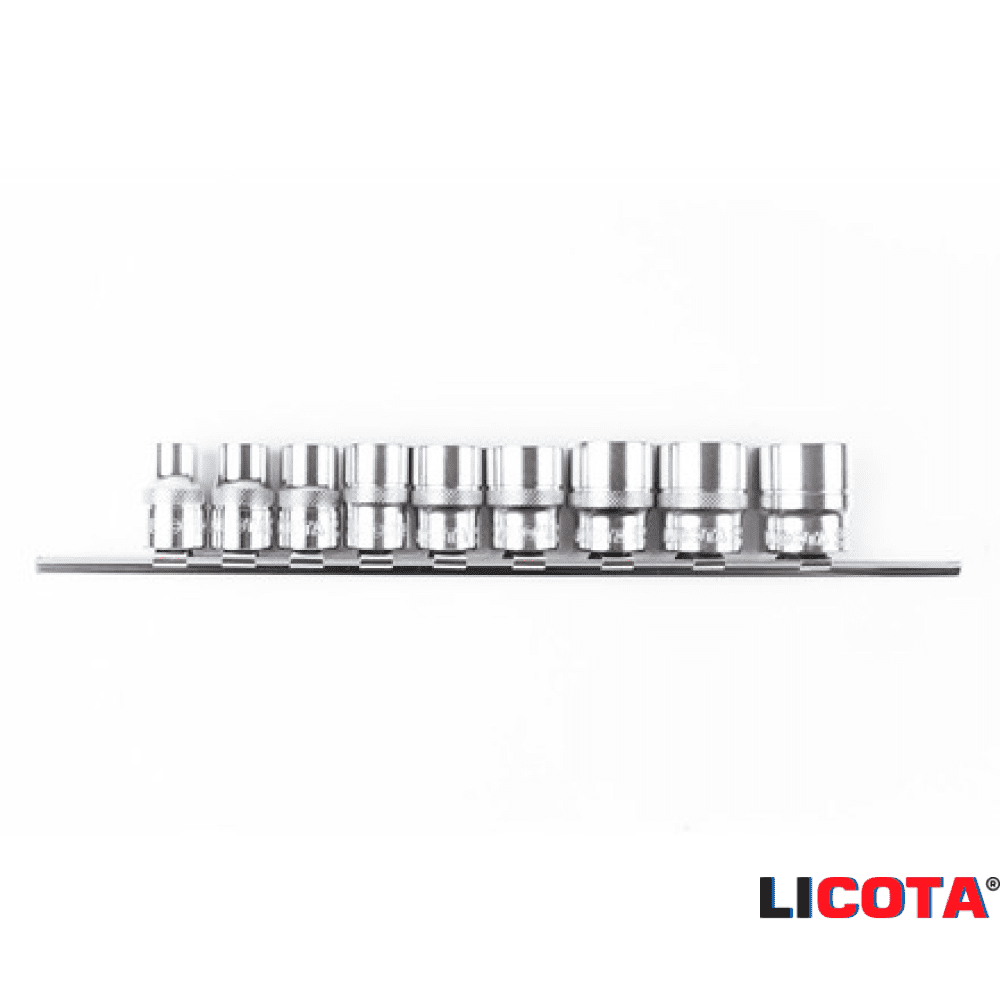 Набор головок торц. 12 гран. 3/8" 12 предм. 8-22 мм на лин. "LICOTA"