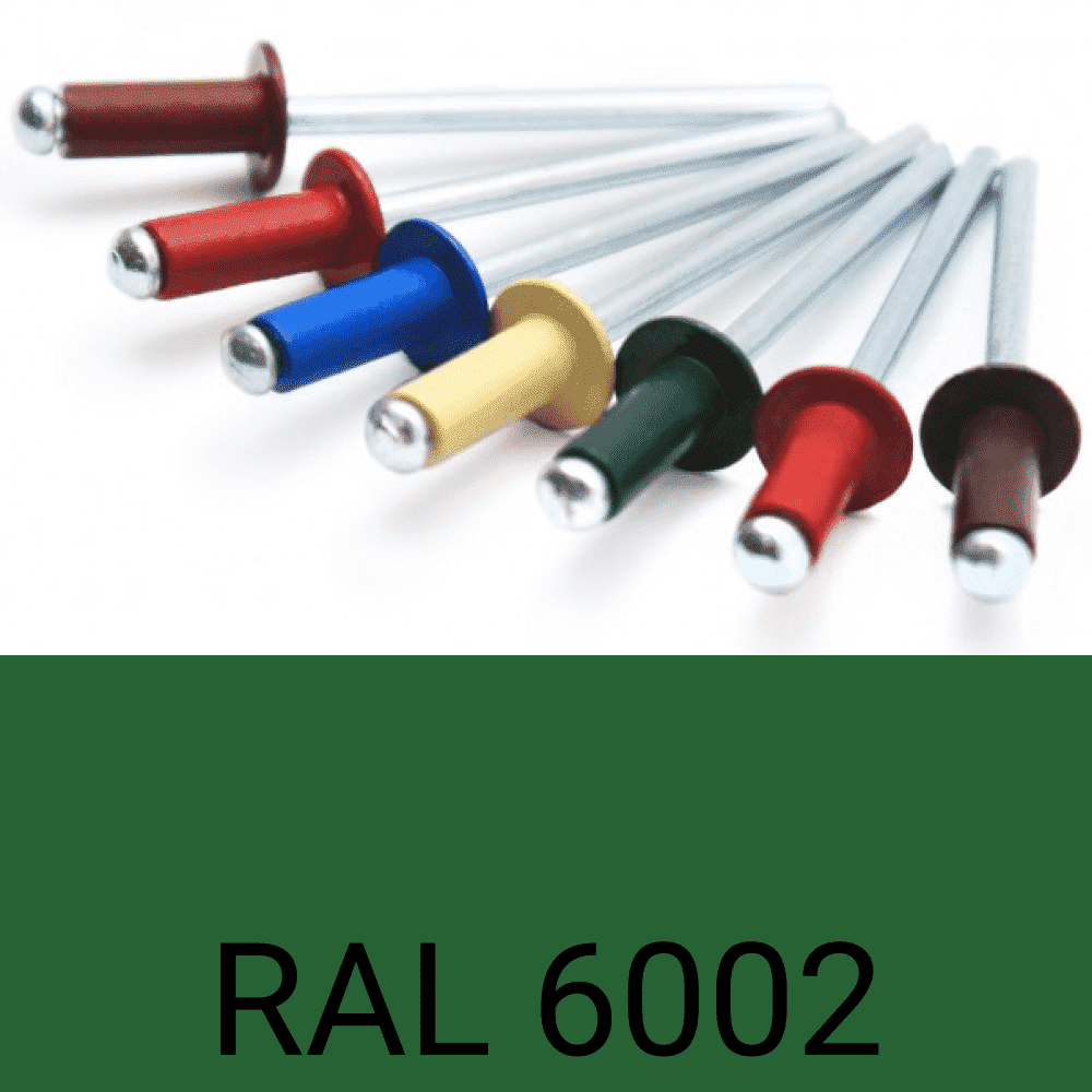 Заклепка вытяж. ал/ст RAL6002(зеленый) 4,0х10 мм