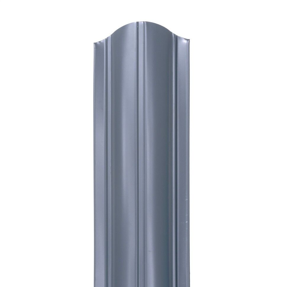 Металлический штакетник Гранд 100 мм цвет RAL7024 Серый графит двухсторонний