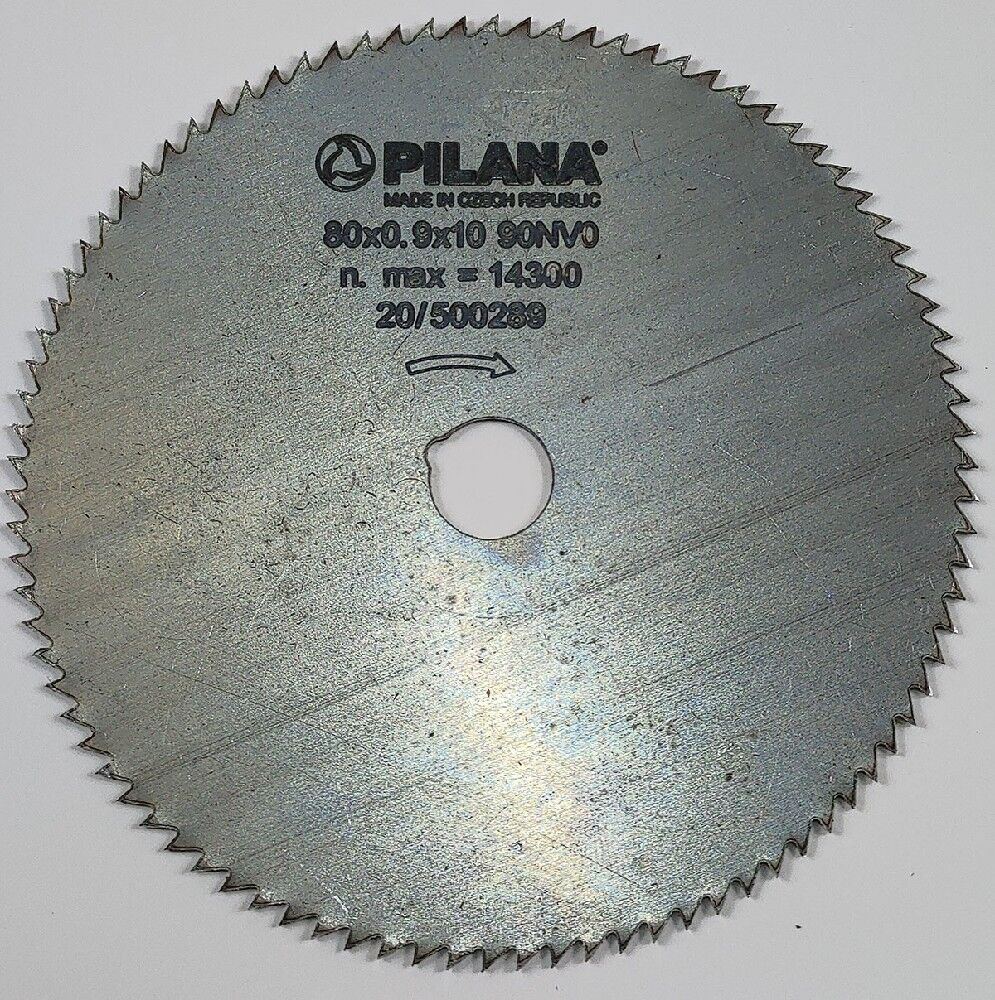 Пила круглая (стальная) "Pilana" 80x0.9x10x90z 5314 NV Чехия