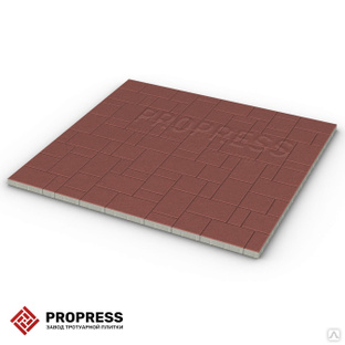 Тротуарная плитка Пропресс Лэндхаус Красный гладкий 40 мм 