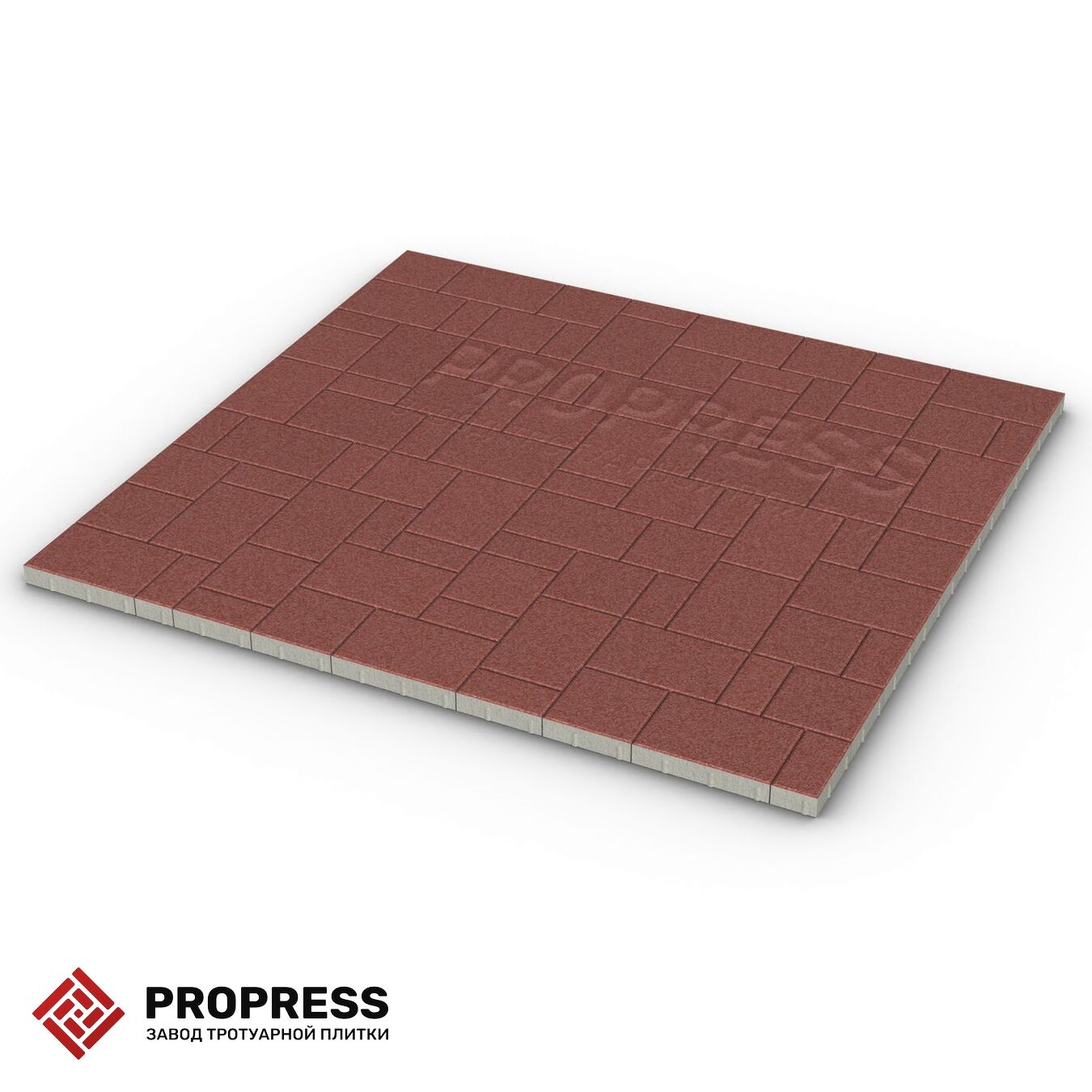 Тротуарная плитка Пропресс Лэндхаус Красный мрамор 40 мм