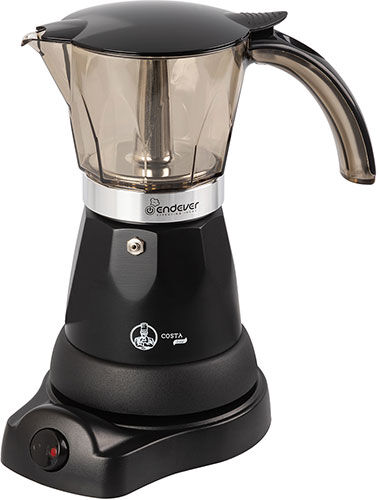 Кофеварка гейзерная Endever Costa-1020 черный/серебристый (70109)
