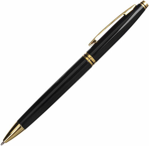 Ручка подарочная шариковая Brauberg De luxe Black корп черн узел 1мм линия 0 7мм синяя 141411