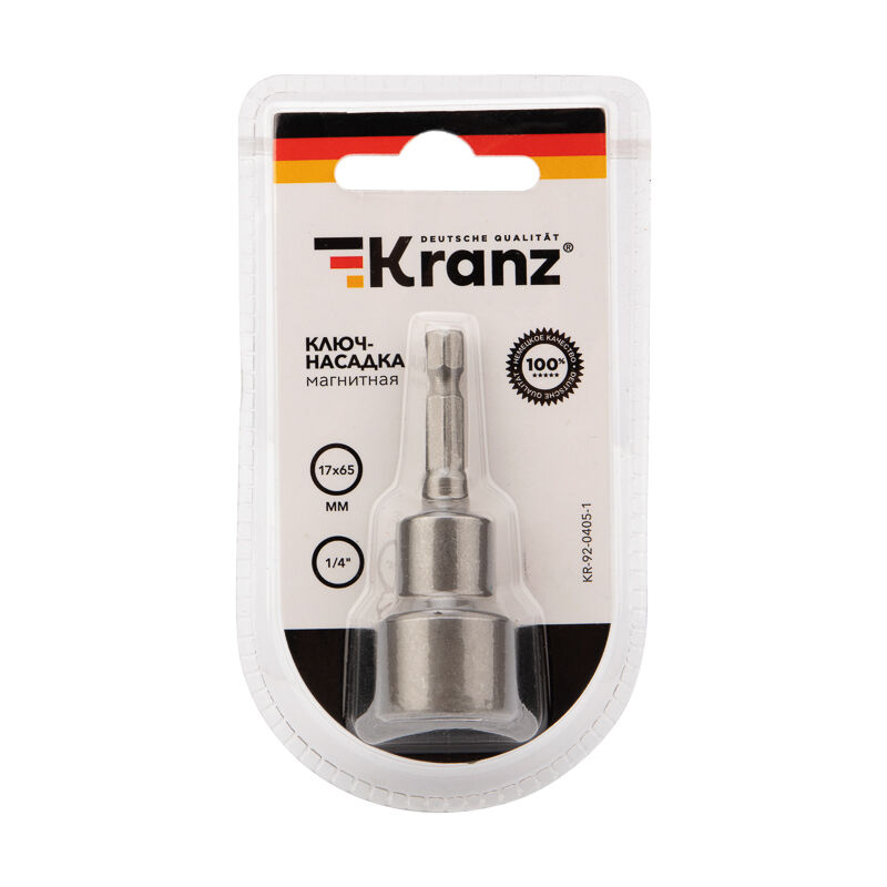 Ключ-насадка 1/4" магнитная 17х65 мм (1 шт./уп.) Kranz 3
