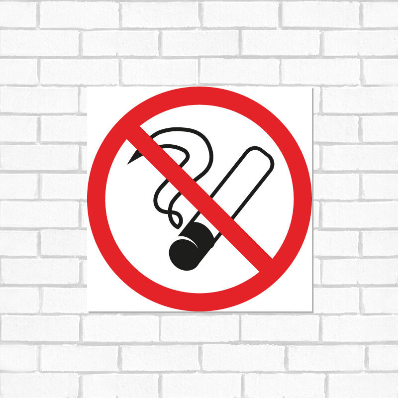 Табличка ПВХ информационный знак "Курить запрещено" 200х200мм "Rexant" 2