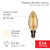 Лампа филаментная Витая свеча LCW35 9.5 Вт 950 Лм 2400K E14 золотистая колба "Rexant" #1