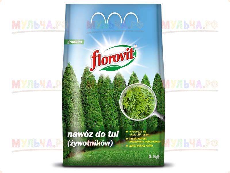 Florovit гранулированный для туи, пакет 1 кг